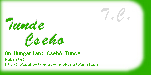 tunde cseho business card